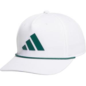 imageadidas Mens Midrange Structured HighCrown Slight Pre Curve Brim Adjustable Fit Snapback Hat with Retro Rope Cording DetailCollegiate NavySandy PinkBlack