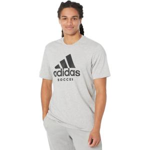 imageadidas Mens Soccer Logo TeeMedium Grey Heather
