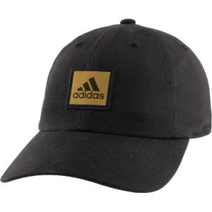 imageadidas Mens Ultimate Hat Relaxed Crown Adjustable Fit Strapback Cotton Baseball CapBlackGold MetallicPlus