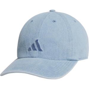 imageadidas Mens Ultimate Hat Relaxed Crown Adjustable Fit Strapback Cotton Baseball CapLight Blue Denim
