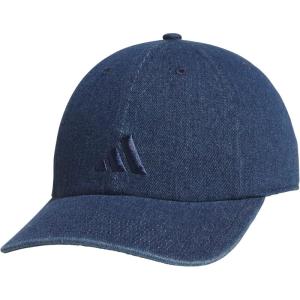 imageadidas Mens Ultimate Hat Relaxed Crown Adjustable Fit Strapback Cotton Baseball CapMedium Blue Denim