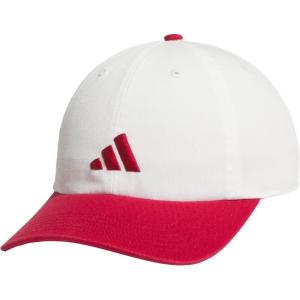 imageadidas Mens Ultimate Hat Relaxed Crown Adjustable Fit Strapback Cotton Baseball CapOff WhiteActive Maroon30
