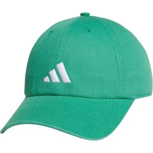 imageadidas Mens Ultimate Hat Relaxed Crown Adjustable Fit Strapback Cotton Baseball CapSemi Court GreenWhite30