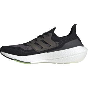 imageadidas Mens Ultraboost 21 Running ShoeBlackSilver MetallicSolar Yellow