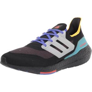 imageadidas Mens Ultraboost 21 Running ShoeBlackWhitePulse Aqua