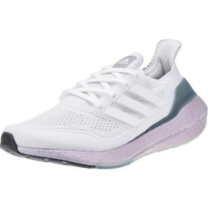 imageadidas Mens Ultraboost 21 Running ShoeCrystal White Crystal White Hazy Green