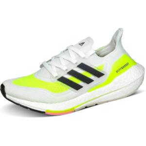 imageadidas Mens Ultraboost 21 Running ShoeFtwr White Black Solar Yellow