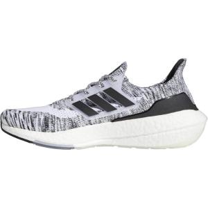 imageadidas Mens Ultraboost 21 Running ShoeWhiteBlackBlack