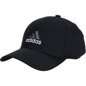 imageadidas Mens Zags 20 Structured Mid Crown AFlex Stretch Fit HatBlackWhite