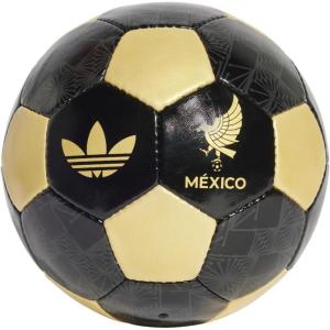 imageadidas Mexico Gold Kit Club Soccer Ball  Special Collection Soccer Ball in Black and Gold Colors with Trefoil and Team Badge Size 5 Requires Inflation