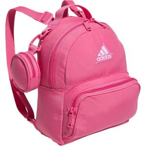 imageadidas Mini Backpack for Women  Small Bag for Travel Gym Festival ampamp More BlackWhite One SizePink Fusion