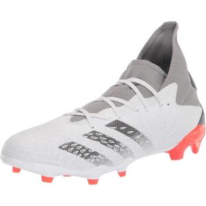 imageadidas Predator Freak 3 Laceless Firm Ground Soccer Shoe MensWhiteIron MetallicSolar Red