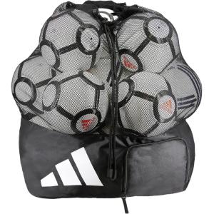 imageadidas Stadium Mesh Soccer Bag Laundry Bag Heavy Duty Soccer Ball Bags for Coaches Men and Women Holds Up To 15 BallsBlackWhite2
