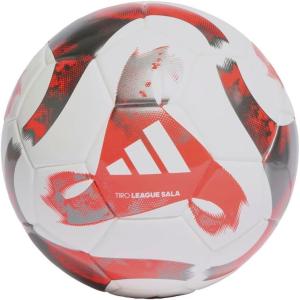 imageadidas Tiro League Sala Soccer BallWhiteSolar RedIron Metallic