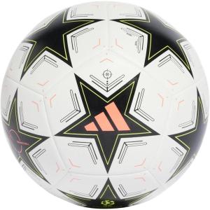 imageadidas UEFA Champions League Soccer BallWhiteBlackPlatin MetallicTeam Solar Yellow