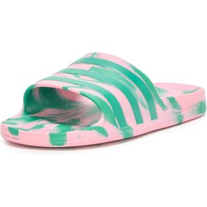imageadidas Unisex Adult Adilette Aqua SlideBliss PinkCourt GreenCourt Green