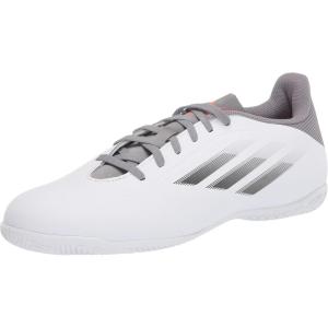 imageadidas UnisexAdult X Speedflow4 Indoor Soccer ShoeWhiteIron MetallicSolar Red