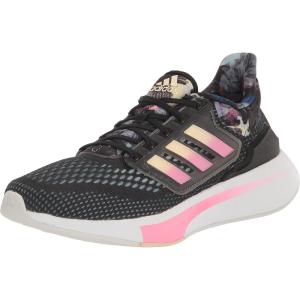 imageadidas Womens Eq21 Run ShoeCore BlackBliss OrangeBliss Pink