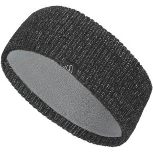 imageadidas Womens Lifestyle Knit Headband  Soft Winter Ear Warmer BlackGreyWhiteFuzzy