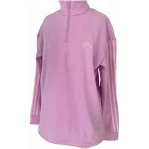 imageadidas Womens QuarterZip Fleece SweatshirtBliss LilacOrchid Fusion