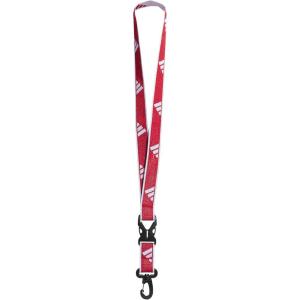 imageadidas unisexadult Lanyard for Keys Id Badge Holder Keychain With Breakaway Buckle20 Power Red