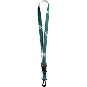 imageadidas unisexadult Lanyard for Keys Id Badge Holder Keychain With Breakaway BuckleTeam Dark GreenWhite