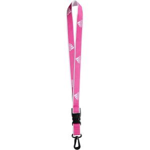 imageadidas unisexadult Lanyard for Keys Id Badge Holder Keychain With Breakaway BuckleTeam Shock PinkWhite