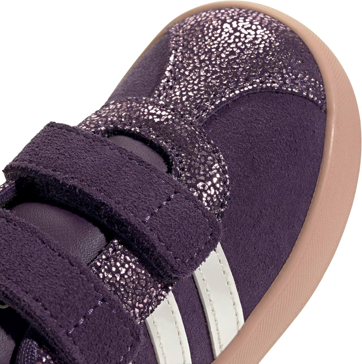 imageAdidas BabyBoys Vl Court 30 Hook ampamp Loop SneakerAurora PlumZero MetallicPink Gum