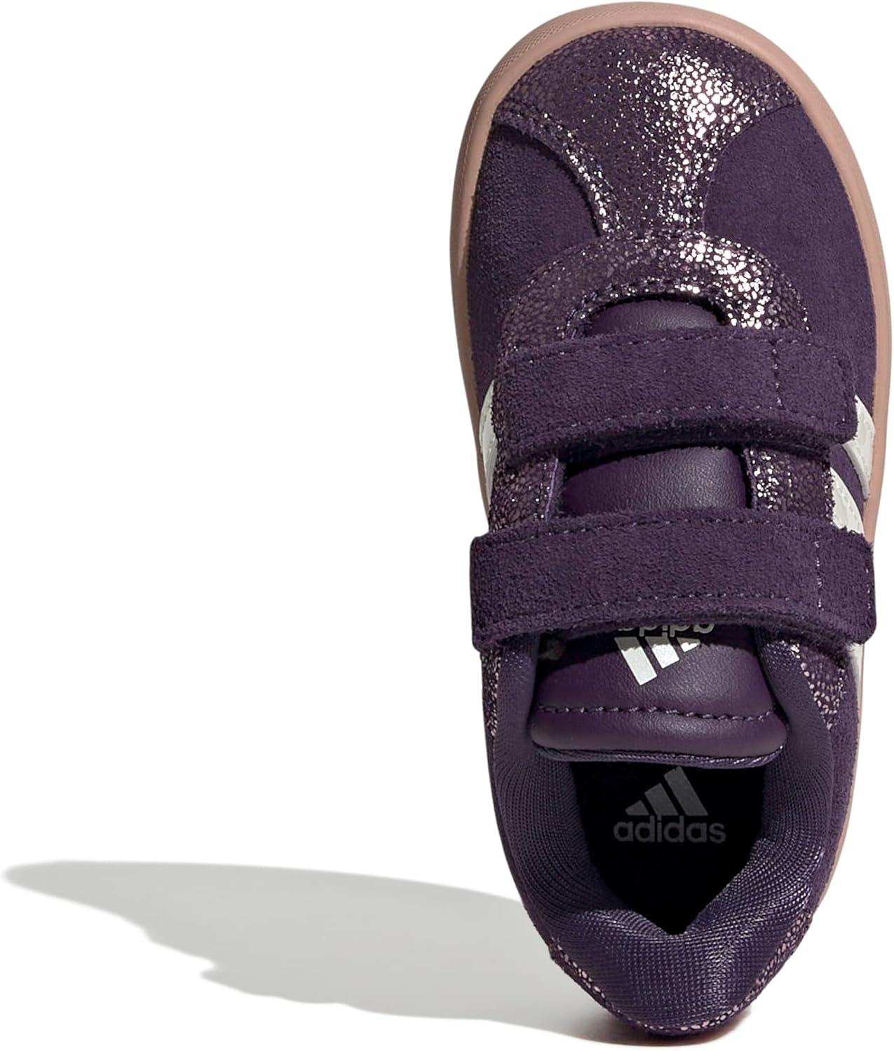 imageAdidas BabyBoys Vl Court 30 Hook ampamp Loop SneakerAurora PlumZero MetallicPink Gum