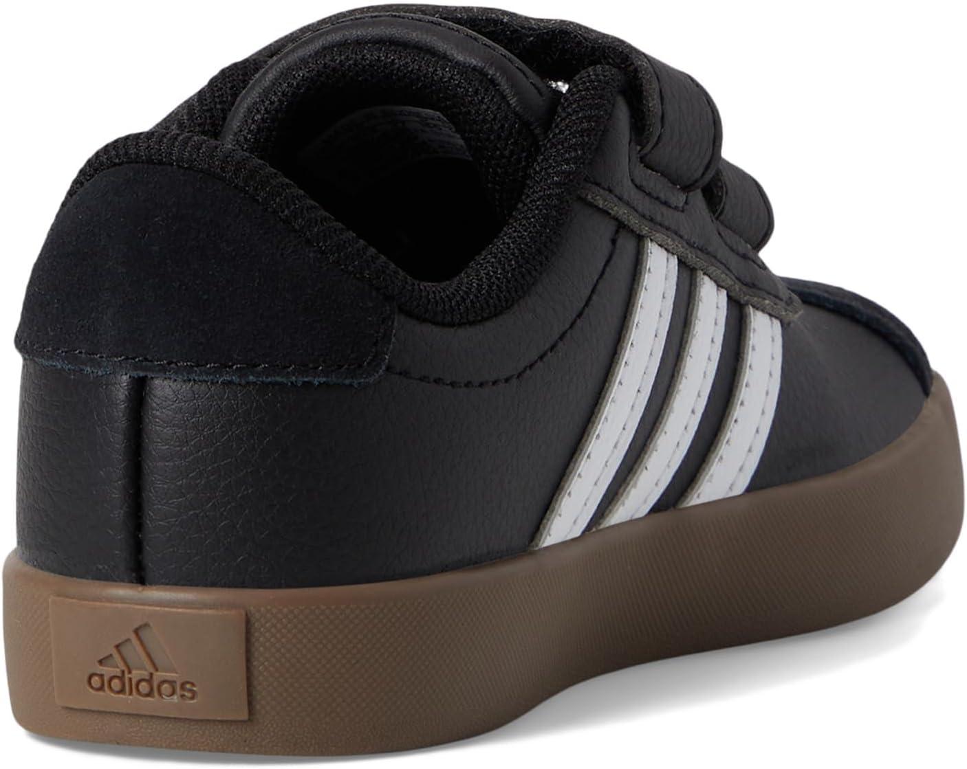 imageAdidas BabyBoys Vl Court 30 Hook ampamp Loop SneakerBlackWhiteWhite