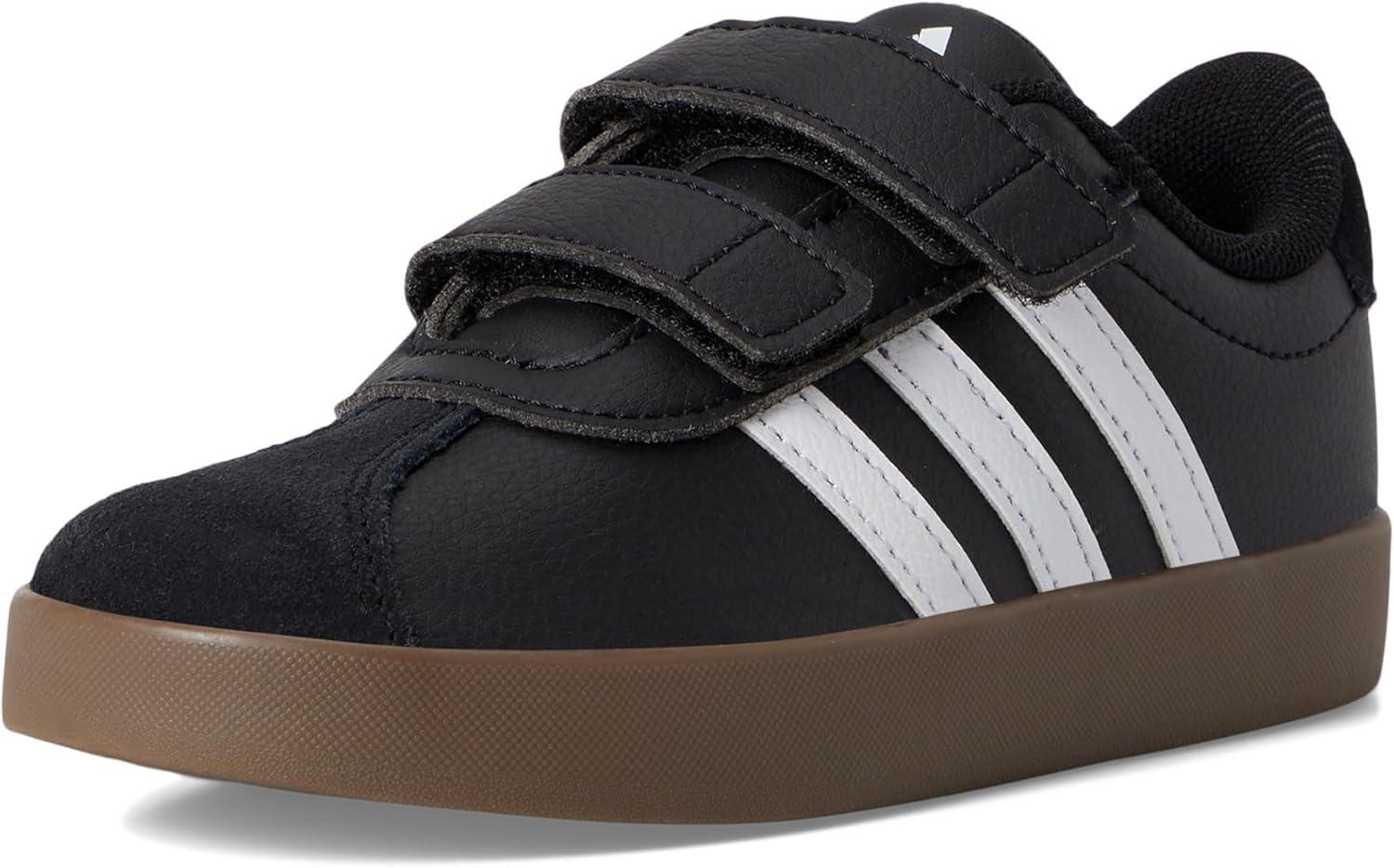 imageAdidas BabyBoys Vl Court 30 Hook ampamp Loop SneakerBlackWhiteWhite