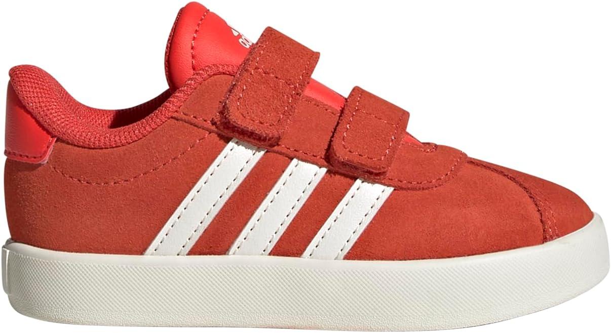 imageAdidas BabyBoys Vl Court 30 Hook ampamp Loop SneakerBright RedWhiteOff White