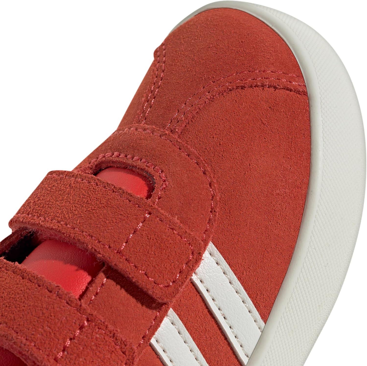 imageAdidas BabyBoys Vl Court 30 Hook ampamp Loop SneakerBright RedWhiteOff White