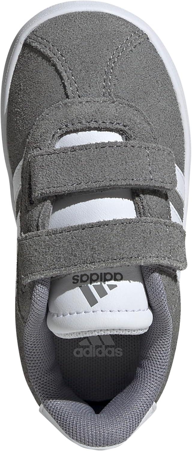 imageAdidas BabyBoys Vl Court 30 Hook ampamp Loop SneakerGreyWhiteGrey