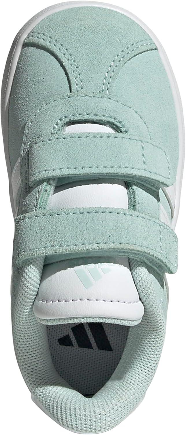 imageAdidas BabyBoys Vl Court 30 Hook ampamp Loop SneakerHalo MintWhiteBlack