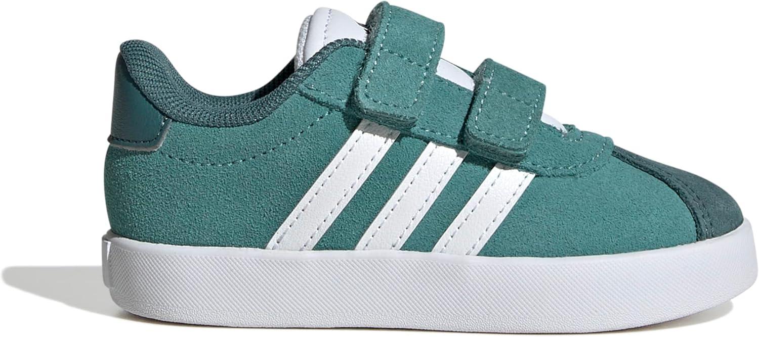 imageAdidas BabyBoys Vl Court 30 Hook ampamp Loop SneakerPowder TealWhitePreloved Teal
