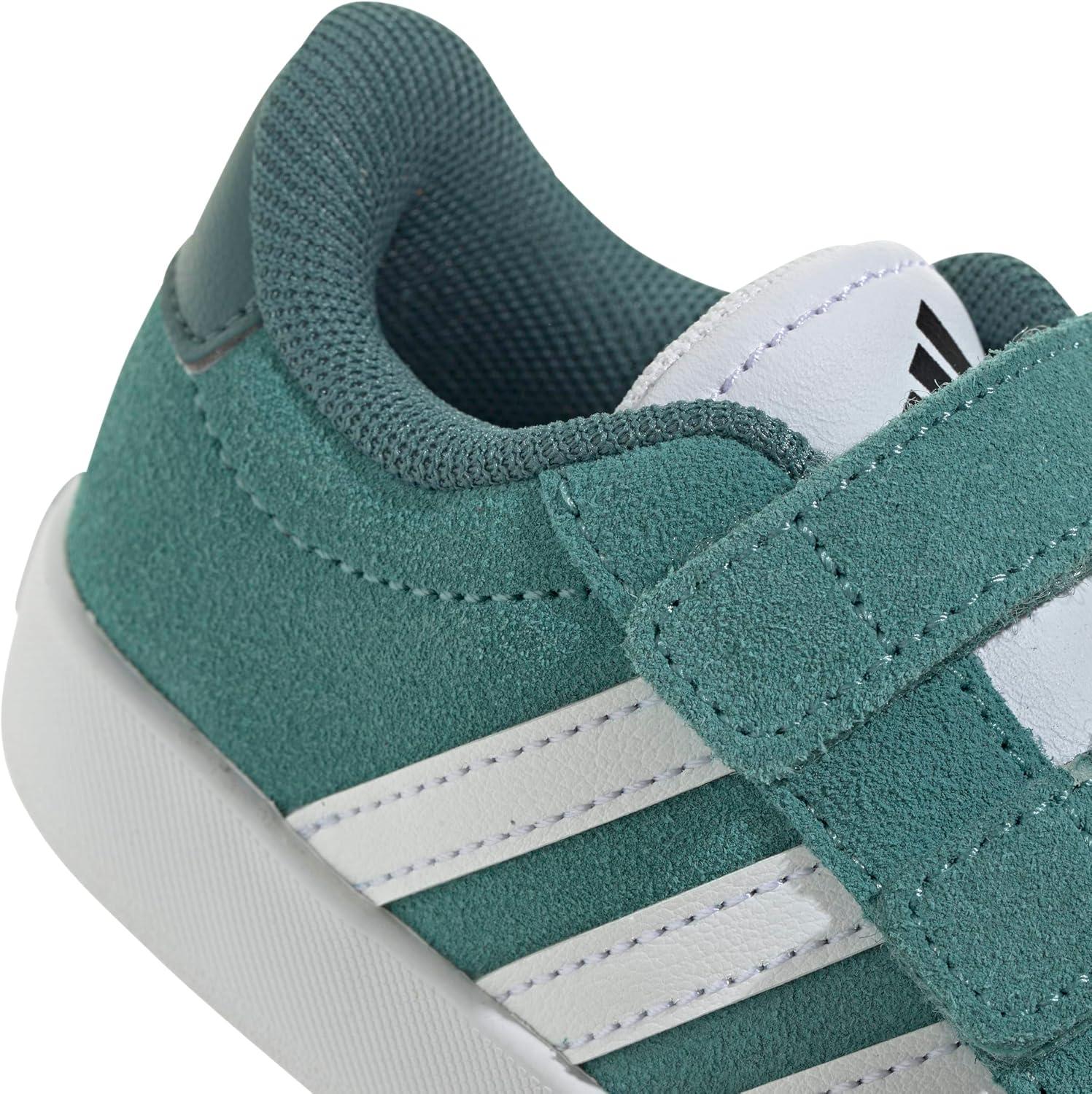 imageAdidas BabyBoys Vl Court 30 Hook ampamp Loop SneakerPowder TealWhitePreloved Teal