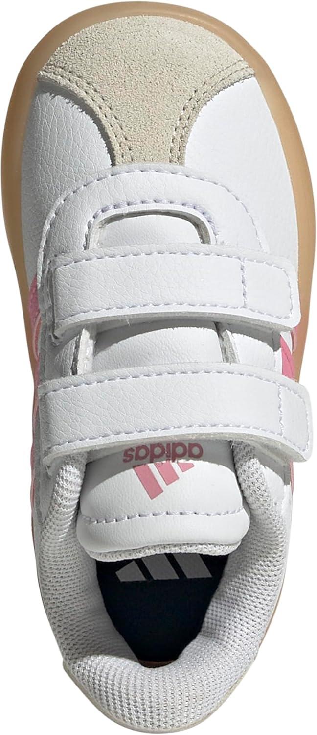 imageAdidas BabyBoys Vl Court 30 Hook ampamp Loop SneakerWhiteBliss PinkAlumina
