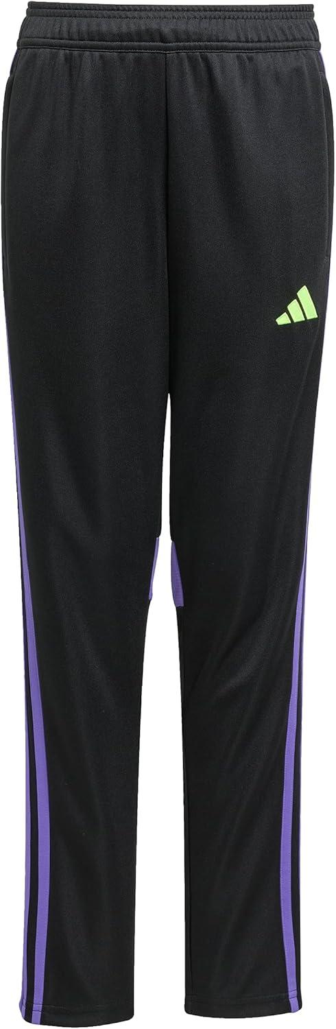 imageadidas Boys Tiro 25 Essentials Training PantsBlackPurple RushLucid Lemon