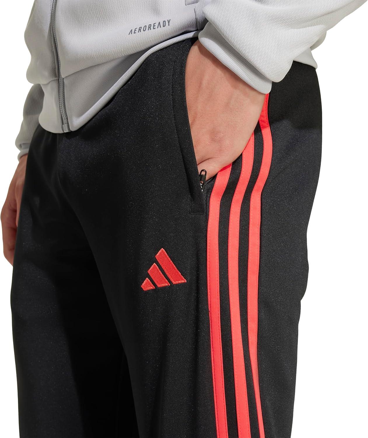 imageadidas Boys Tiro 25 Essentials Training PantsBlackSemi Lucid Red