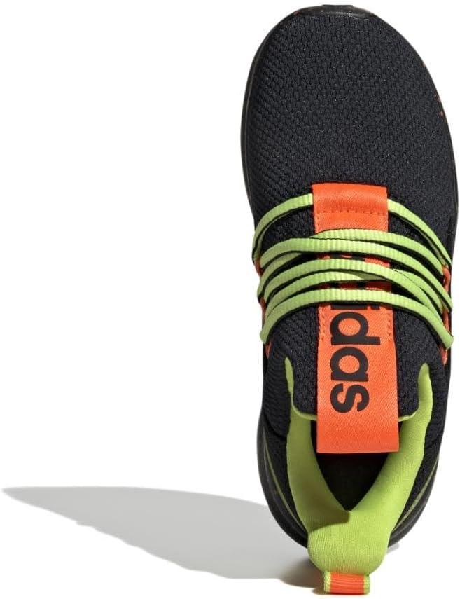 imageadidas Kids Lite Racer Adapt 70 SneakersBlackImpact OrangeSolar Slime
