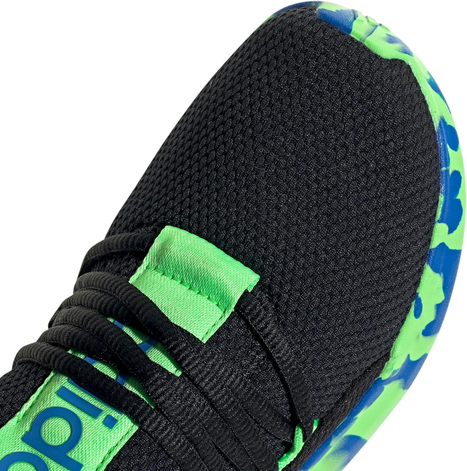 imageadidas Kids Lite Racer Adapt 70 SneakersBlackLime BurstBright Royal