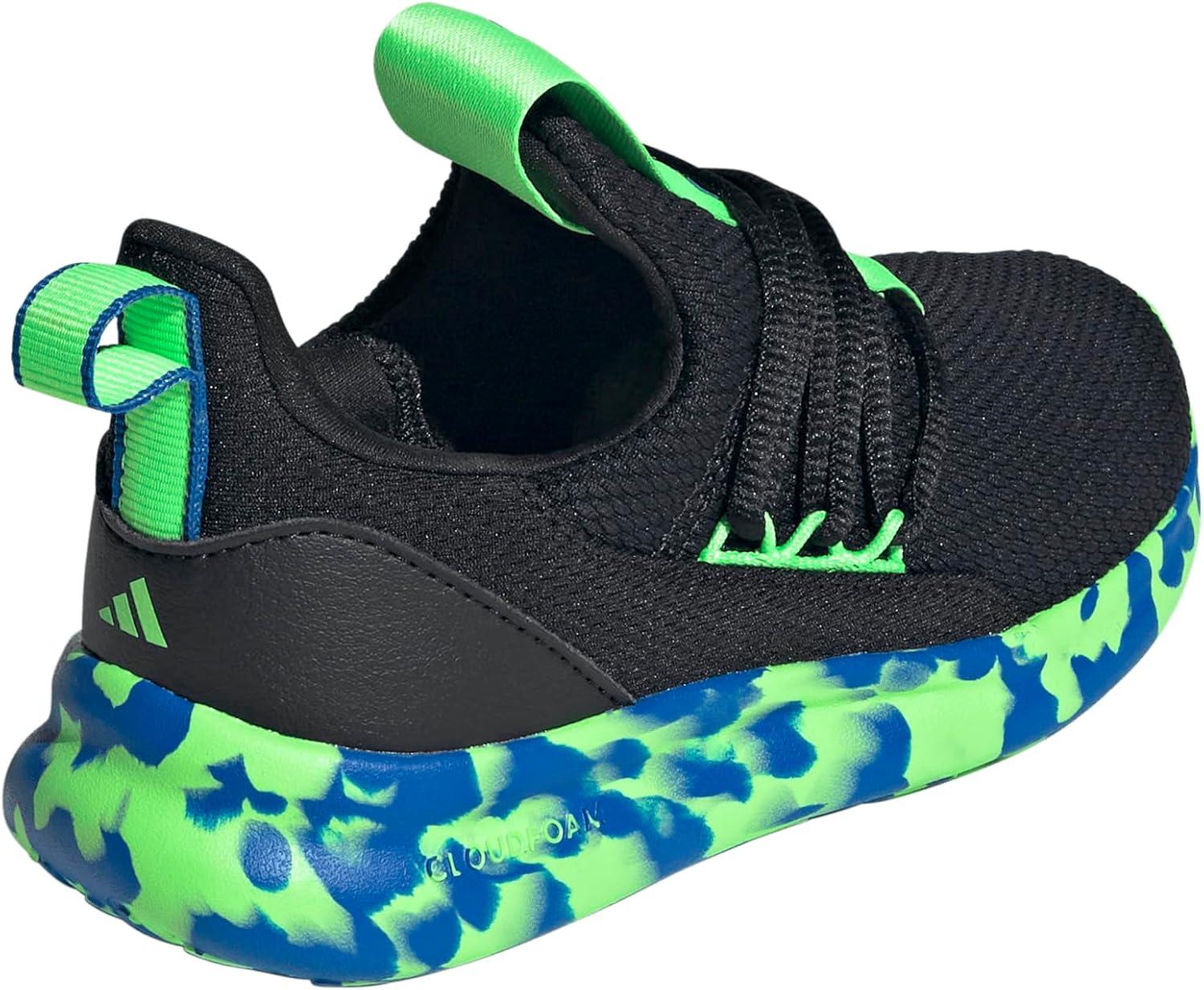 imageadidas Kids Lite Racer Adapt 70 SneakersBlackLime BurstBright Royal