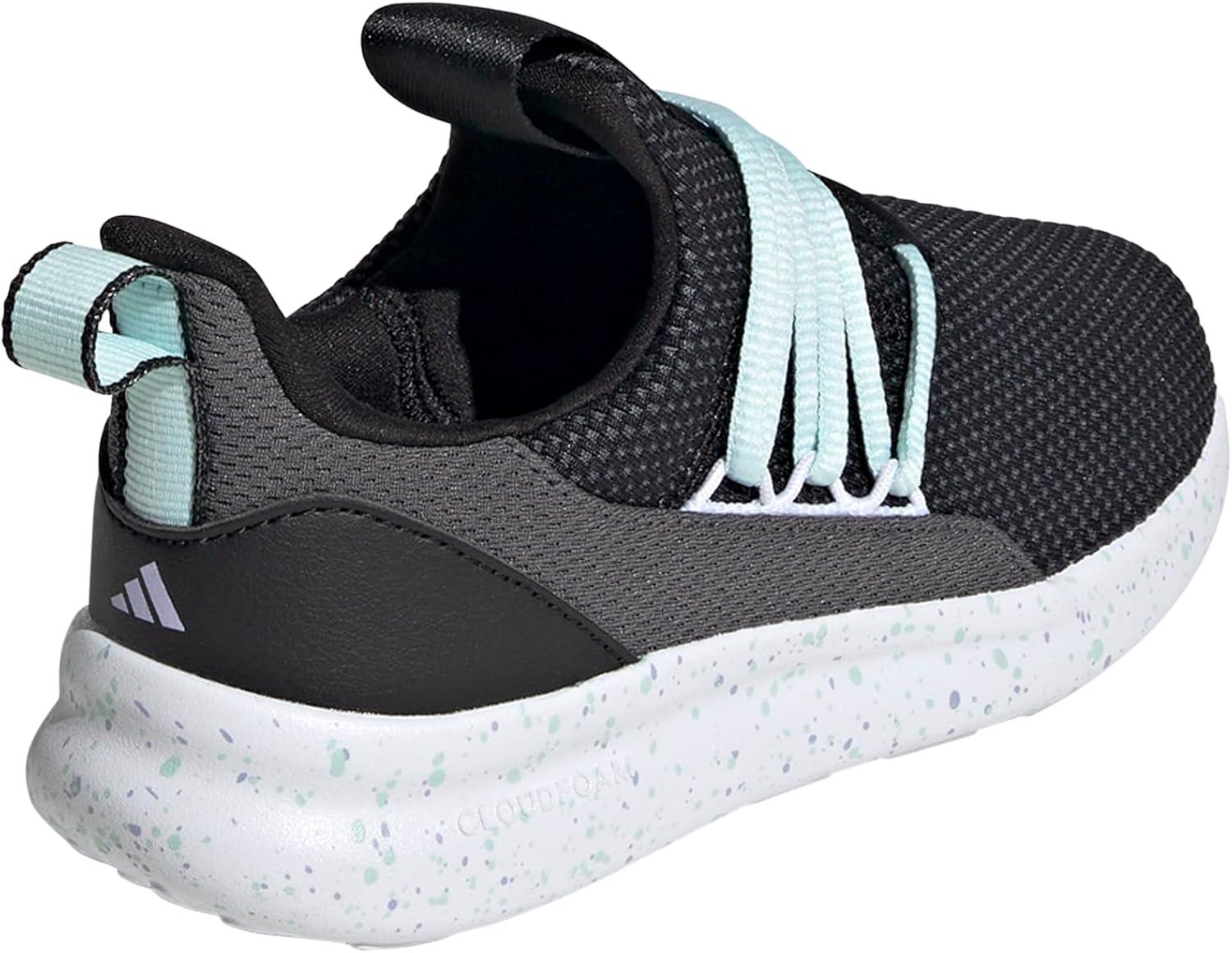 imageadidas Kids Lite Racer Adapt 70 SneakersBlackViolet ToneHalo Mint