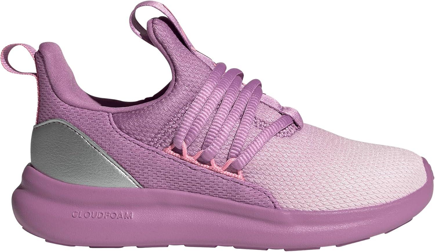 imageadidas Kids Lite Racer Adapt 70 SneakersClear PinkPreloved PurpleBliss Pink