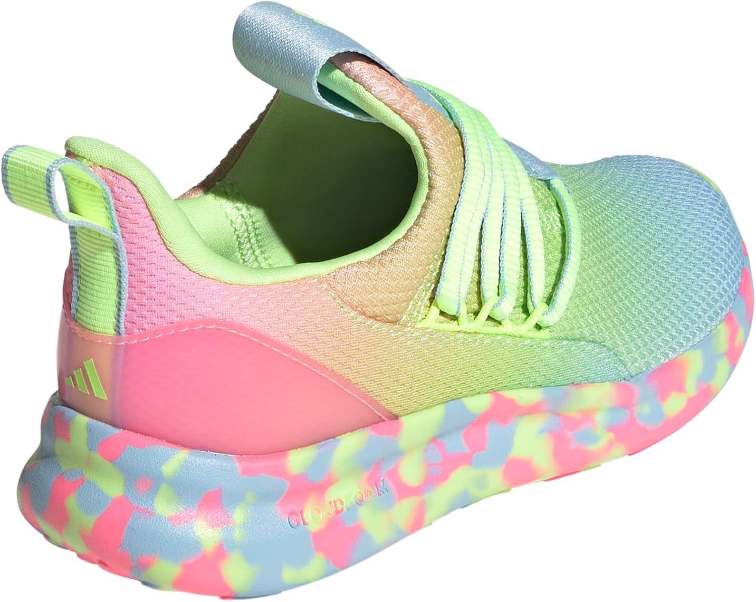 imageadidas Kids Lite Racer Adapt 70 SneakersClear SkyYellowBeam Pink