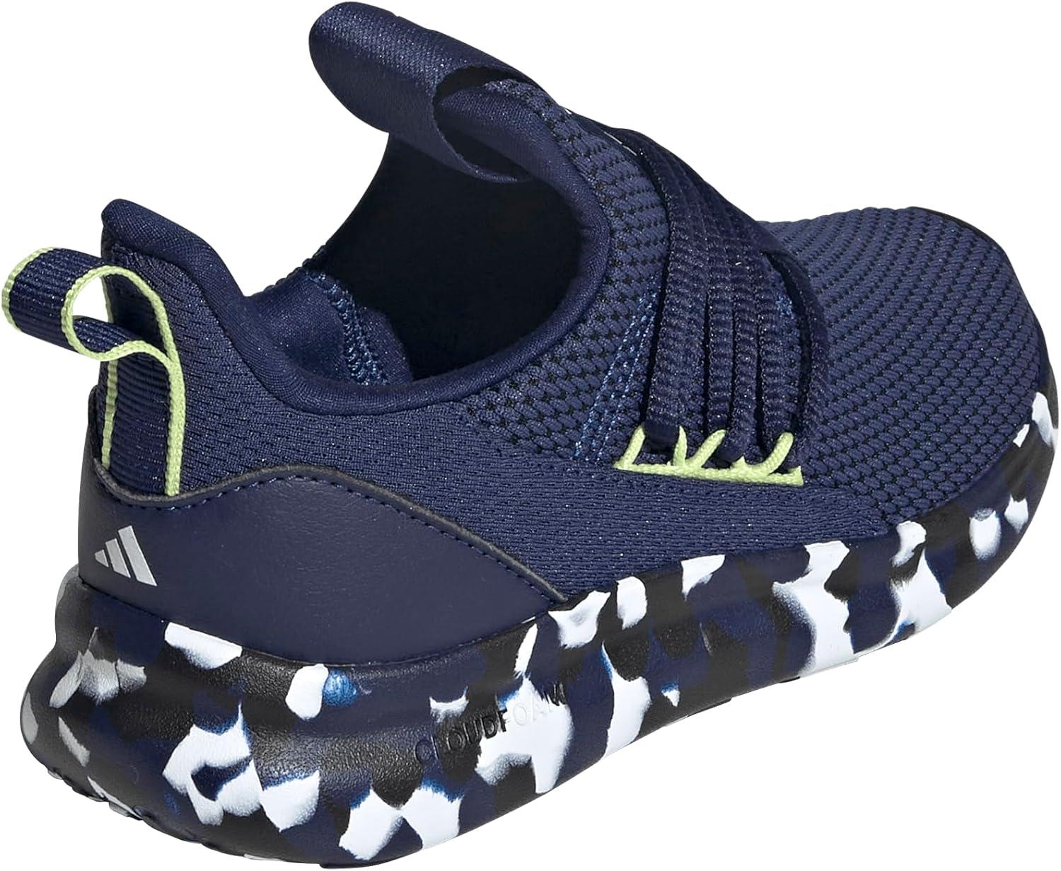 imageadidas Kids Lite Racer Adapt 70 SneakersDark BlueWhitePulse Lime