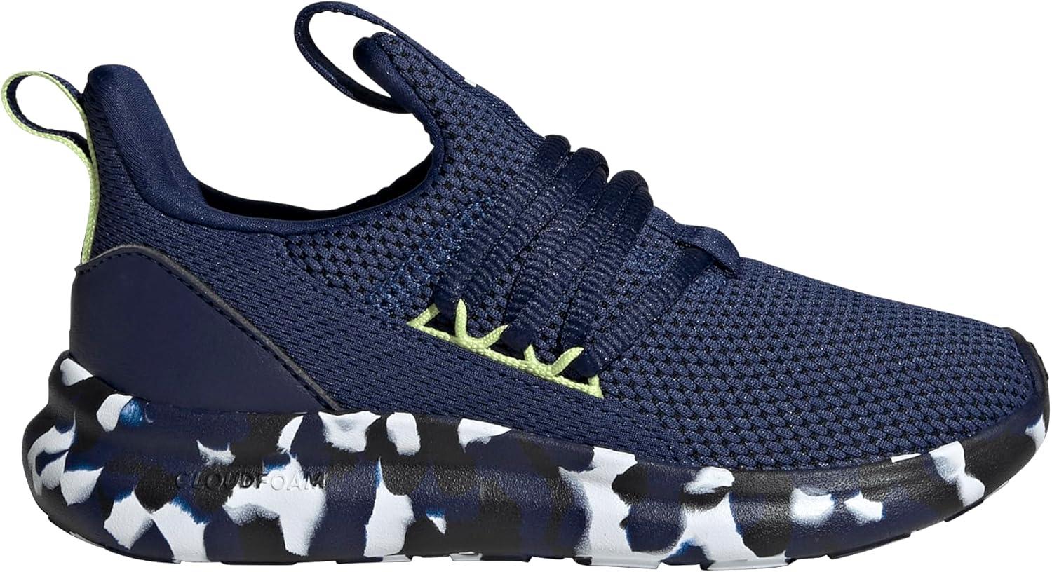 imageadidas Kids Lite Racer Adapt 70 SneakersDark BlueWhitePulse Lime