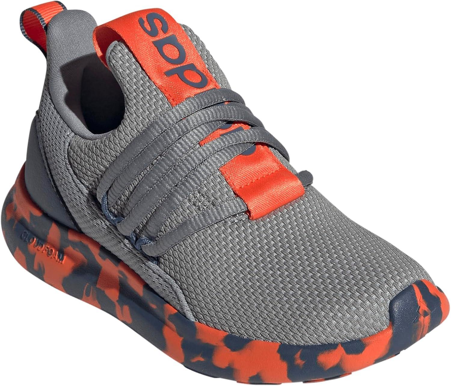 imageadidas Kids Lite Racer Adapt 70 SneakersGreySemi Impact OrangePreloved Ink