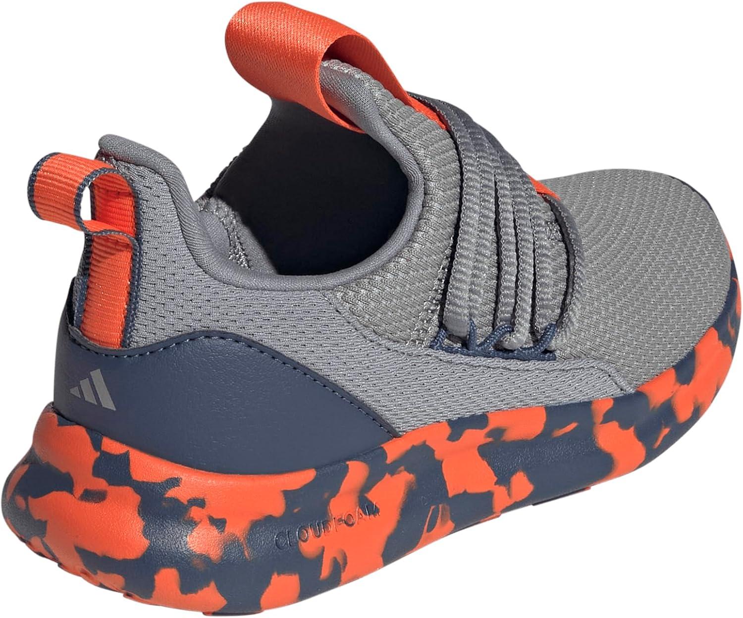 imageadidas Kids Lite Racer Adapt 70 SneakersGreySemi Impact OrangePreloved Ink